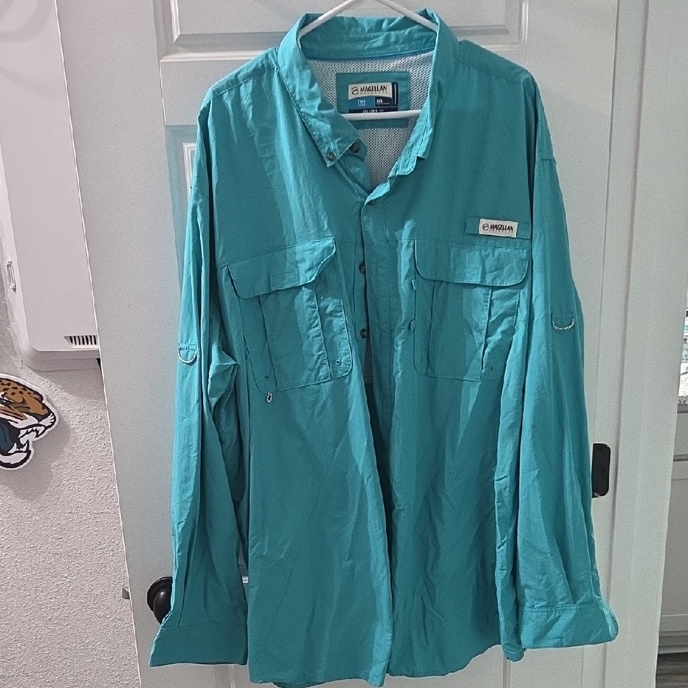 Magellan Outdoors Men's Aqua Shirt Jacket